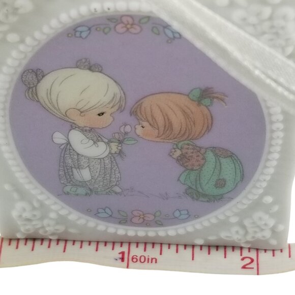 Precious Moments Porcelain Gift Bag VTG Figurine Good Friends Are Forever 1993 - Picture 8 of 14